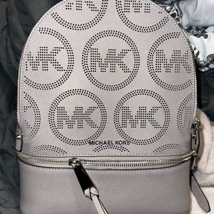 Michael Kors backpack purse medium gray